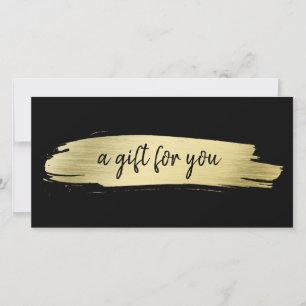 Elegante Salon Zakelijke Zwarte Gouden Cadeaubon