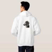 Elegante Saluki-trui Hoodie (Achterkant volledig)