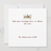 Elegante Santa  Feestdagenkaart (Achterkant)