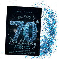 Elegante Sapphire Blue en Black 70e verjaardag