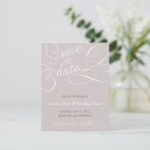 Elegante Save the Date-aankondiging Date (Staand voorkant)