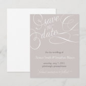 Elegante Save the Date-aankondiging Date (Voorkant / Achterkant)