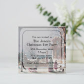 Élégante scène de Noël Vintage Invitations (Debout devant)