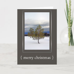 Élégante scène hivernale Joyeuse carte de Noël