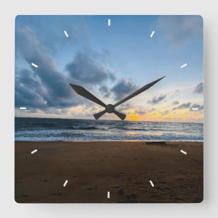 Elegante schattige aangepaste wandklok Voeg je eig Vierkante Klok