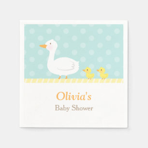 Elegante Schattigee Duck Twins Baby shower Party S Servet