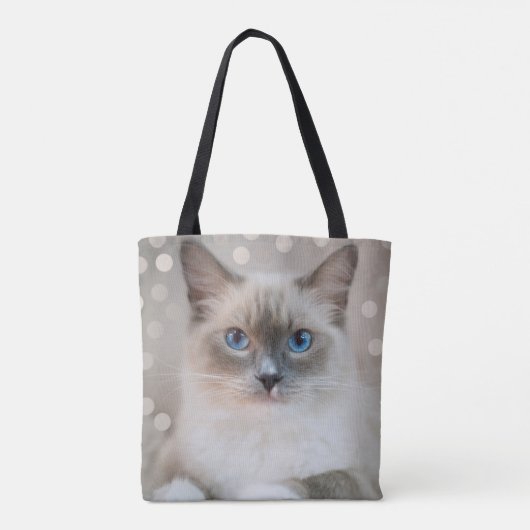 Elegante Schattigee Ragdoll Kitty Cat Draagtas (Achterkant)