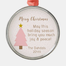 Elegante Schattigee Solo Roze Kerstboom, Golden St