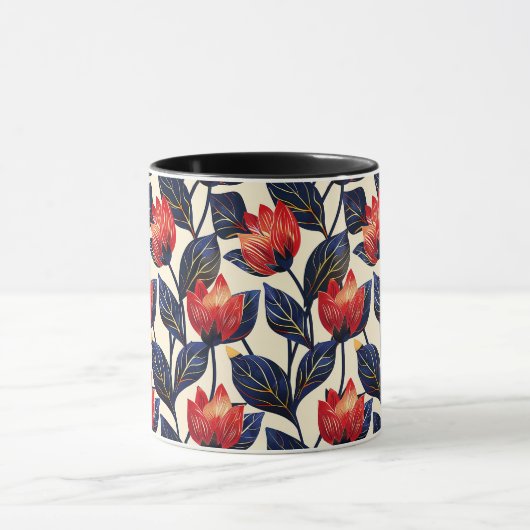 Elegante Schattigee verfijnde chique stijlvolle bl Mok (Midden)