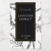 Elegante schets Zelfgemaakte Lavendel Extract Labe Wijn Etiket (Enkel label)