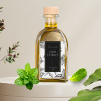 Elegante schets Zelfgemaakte Mint Extract Label