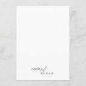 Elegante schone bruiloft details qr code informatiekaartje (Achterkant)