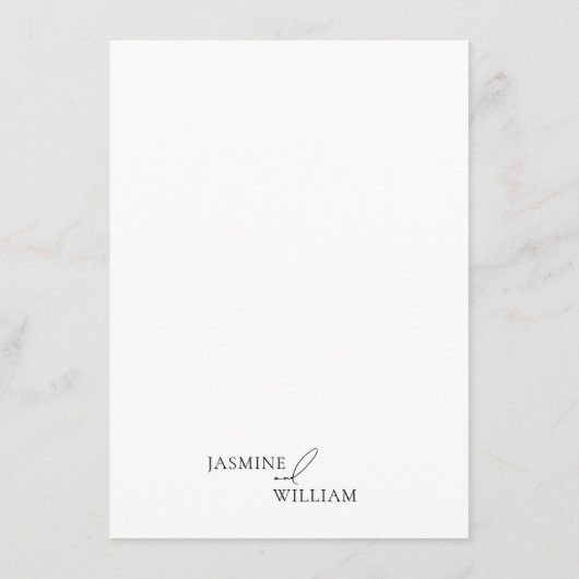 Elegante schone bruiloft details qr code informatiekaartje (Achterkant)