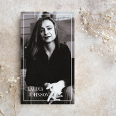 Elegante schone foto Zwart & Wit Script Visitekaartje