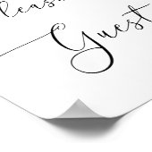 Elegante schone kalligrafie gastenboek bruiloft te poster (Hoek)