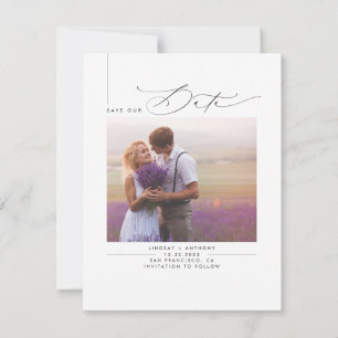 Elegante schone minimalist Bewaar de datumfoto Save The Date