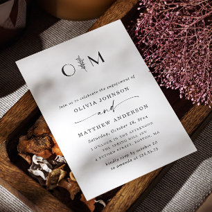 Elegante schone minimalistische bruiloft verloving kaart