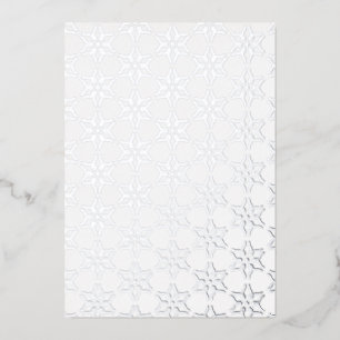 Elegante, Schone Zilveren folie sneeuwvlok kaart