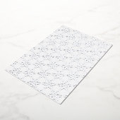 Elegante, Schone Zilveren folie sneeuwvlok kaart (Gedraaid)