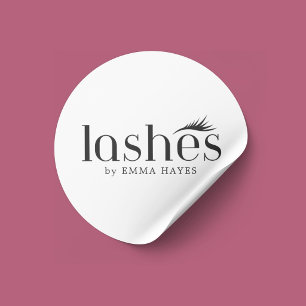 Elegante Schoon Krachtige Wimpers Artiest  Ronde Sticker