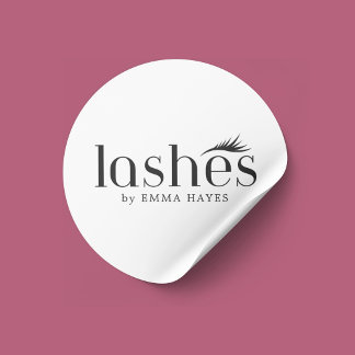 Elegante Schoon Krachtige Wimpers Artiest Ronde Sticker