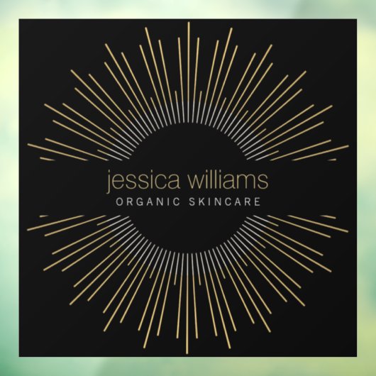 Elegante schoonheid goud zonneschijn zwart raamsticker (Vel 3)