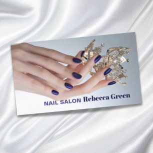 Elegante schoonheid manicurist nail artiest nagels visitekaartje