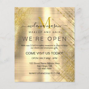 Elegante schoonheid Metallic Goud Sparkly Glitter  Flyer