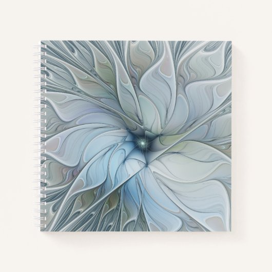 Elegante schoonheid moderne abstracte fractale kun notitieboek (Voorkant)
