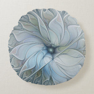 Elegante schoonheid moderne abstracte fractale kun rond kussen