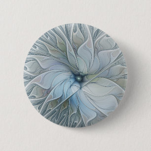 Elegante schoonheid moderne abstracte fractale kun ronde button 5,7 cm