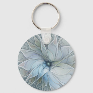 Elegante schoonheid moderne abstracte fractale kun sleutelhanger