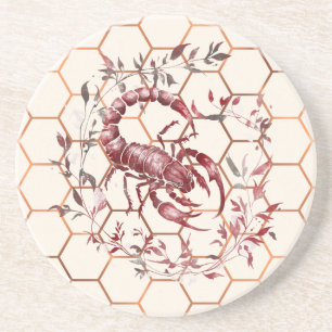 Elegante Schorpioenmagneet Zandsteen Onderzetter