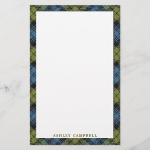 Elegante Schotse Campbell Tartan Plaid Briefpapier