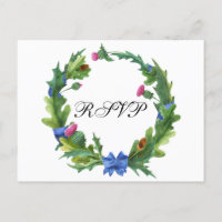 Elegante Schotse Distel Trouwmaaltijd Keuze RSVP