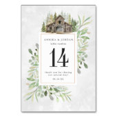 Elegante schuur | Aquarel tafelnummerkaart Kaart (Voorkant)