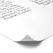 Elegante Scrip 20 Tafelrozen Huwelijksstoelen Char Poster (Hoek)