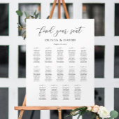 Elegante script 14 tafels zitplaatsenkaart poster