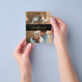 Elegante Script 2 Foto Collage Kerst Flyer (Hand)