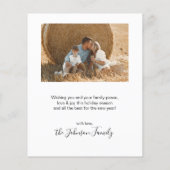 Elegante Script 2 Foto Collage Kerst Flyer (Achterkant)