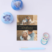 Elegante Script 2 Foto Collage Kerst Flyer (Enkel)