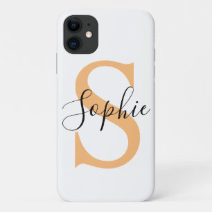 Elegante script aangepaste naam gepersonaliseerd c iPhone 11 hoesje