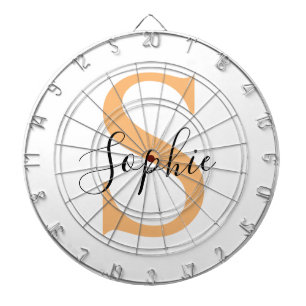 Elegante script aangepaste naam gepersonaliseerd c dartbord