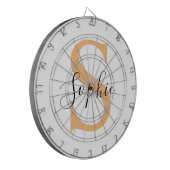 Elegante script aangepaste naam gepersonaliseerd c dartbord (Voorkant Links)