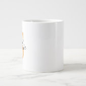 Elegante script aangepaste naam gepersonaliseerd c extra grote beker (Voorkant)