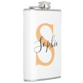Elegante script aangepaste naam gepersonaliseerd c heupfles (Rechts)