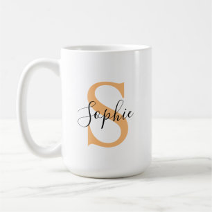 Elegante script aangepaste naam gepersonaliseerd c koffiemok