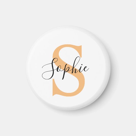Elegante script aangepaste naam gepersonaliseerd c magneet (Voorkant)