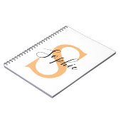 Elegante script aangepaste naam gepersonaliseerd c notitieboek (Linkerzijde)