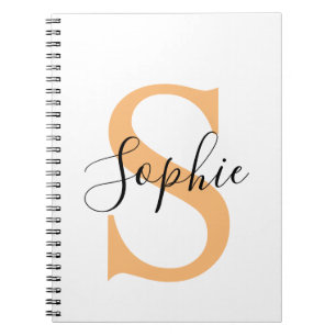 Elegante script aangepaste naam gepersonaliseerd c notitieboek